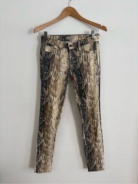 S.Y.L.K. Snake Print Skinny Jeans Size 27 Made in USA Animal Print Pants